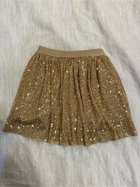 Gold Sequin Sparkly Skirt